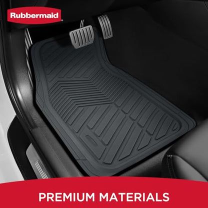 Rubbermaid Car Mats Full Set – All Weather Car Floor Mats Universal Trim-to-Fits Design,Heavy Duty Car Mats for Cars, SUVs, Trucks,and Vans - Beige - color: Gray