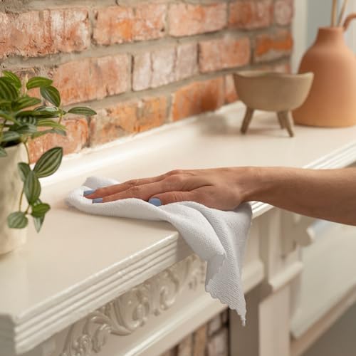 S&T INC. Microfiber Cleaning Cloths with Box, Two 50pk Boxes, Bulk Towels for Home, Reusable Microfiber Towels for Cars, Cleaning Rags, White, 190gsm, 11.8 Inches x 11.8 Inches - color: White 2 Box