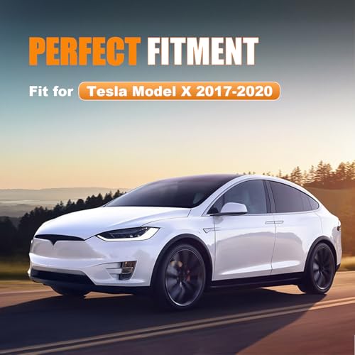 Side Mirror Cover Compatible with Tesla Model X 2017-2020, Mirror Cover Cap Trim (Carbon Fiber Style) - color: Carbon Fiber