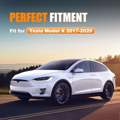 Side Mirror Cover Compatible with Tesla Model X 2017-2020, Mirror Cover Cap Trim (Carbon Fiber Style) - color: Carbon Fiber