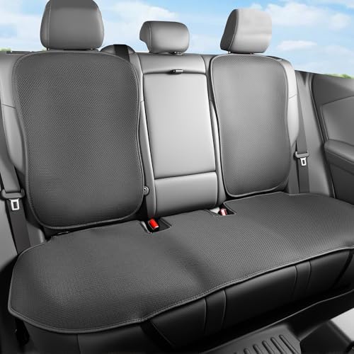 TOPABYTE Rear Seat Covers for Toyota RAV4 2019-2026 LE, XLE, XLE Premium, Limited Breathable Bottom Car Seat Cushion Four Seasons Universal Protector Pad Mat Accessories (3pcs/Black Ice Silk) - size: Rear Seat Cover 3pc