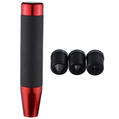 Abfer Tall Shift Knob Car Long Shifting Head Replace Weighted Gear Stick Shifter Knob Extension Fit Most Manual Automatic Transmission Vehicle, Red - color: red-1