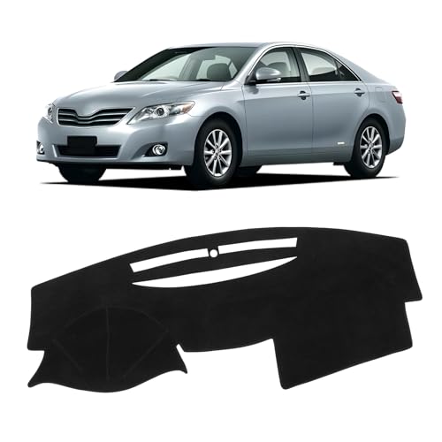 KUST Black Dash Cover Compatible with Toyota Camry 2007 2008 2009 2010 2011 Polyester Dashboard Cover Non-Slip Dash Protector Interior Accessories for Camry Custom Fit Dash Mat No Glare - size: Camry 07-11(black)