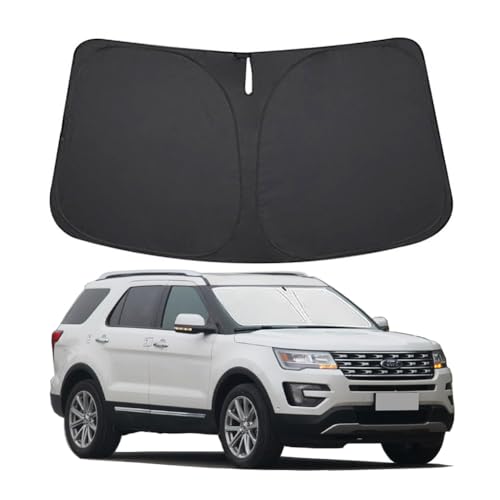 Windshield Sun Shade for Ford Explorer 2011 2012 2013 2014 2015 2016 2017 2018 2019 Front Window Sun Visor Protector Ford Explorer Accessories Foldable Sunshade Blocks UV Rays Keeps Your Car Cooler - size: for Explorer 2011-2019