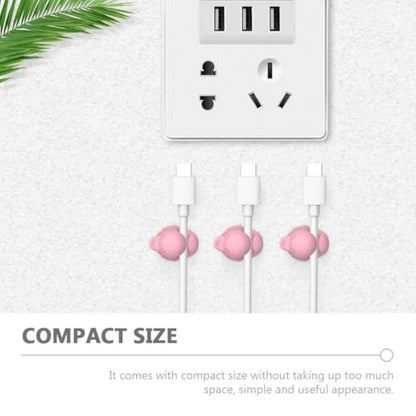 Homoyoyo Cute Cable Clips for Desk and Car - 8pcs Cartoon Wire Organizers - Sticky Cord Holders for Charger and Cable Management Adorable Wire Fixers to Keep Your Space Tidy