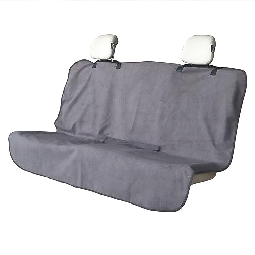 Back Seat Cover for Car Trucks Van SUV,Waterproof Rear Bench Towel Seat Covers for Dogs and Kids,Automotive Backseat Protector (Grey) - color: Grey, size: Rear Bench Seat Towel