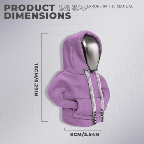 Gear Shift Hoodie, Gear Shift Cover, Fashionable Hoodie Automotive Gear Shift Knob Protector, Car Accessories Mini Sweater Gear Shift Knob Cover for Car Gear Shift Levers (Purple-2PCS) - color: Purple-2PCS