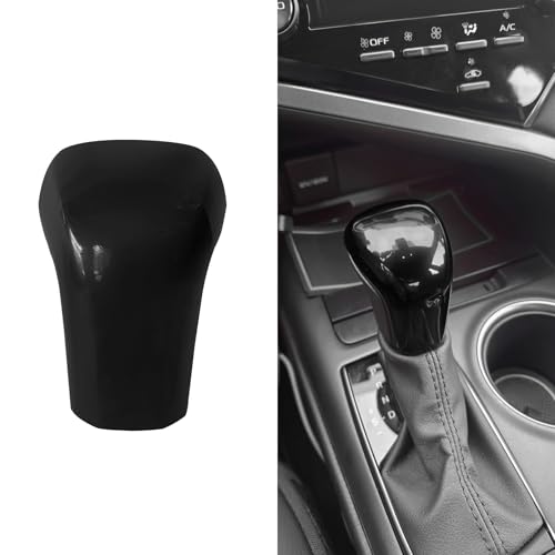 Car Gear Shift Knob Cover, Gear Shifter Cover, Sport Style Print Auto Gear Shift Knob Cover Trim, Shift Lever Cover Accessories Fit for Toyota Camry 2018-2025 Corolla 2019-2024 (Black) - color: Black