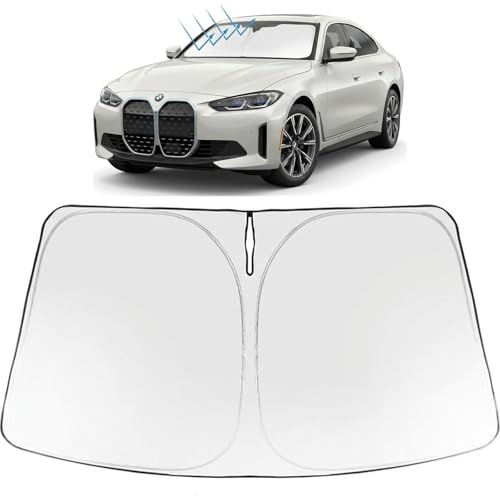 Proadsy Windshield Sun Shade for BMW i4 2022-2026 Foldable Front Sunshade Protector Sun Visor Blocks UV Rays Keep Car Cooler Accessories - size: BMW i4 2022-2026