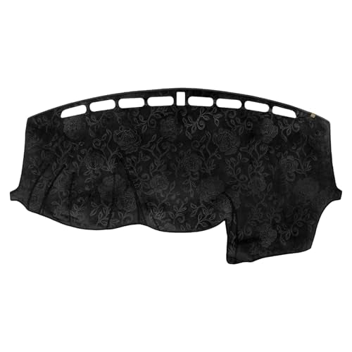 Dashboard Cover Dash Mat Fit for 2018-2012 Fo-rd Focus (Not Fit ST or RS Models),Car Dash Board Mat Anti-Glare Carpet,Non-Slip Pad Sunshield Protector (Flannel) - color: Black Embossed, size: Fit 12-18 Focus (Not ST/RS) - (Black)