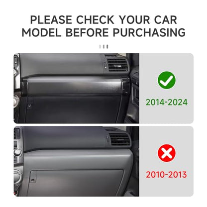 Car Copilot Panel ABS Sticker Carbon Fiber Decal Cover Interior Trim Accessories for Toyota 4Runner SUV 2010-2025 Black - color: Copilot Panel