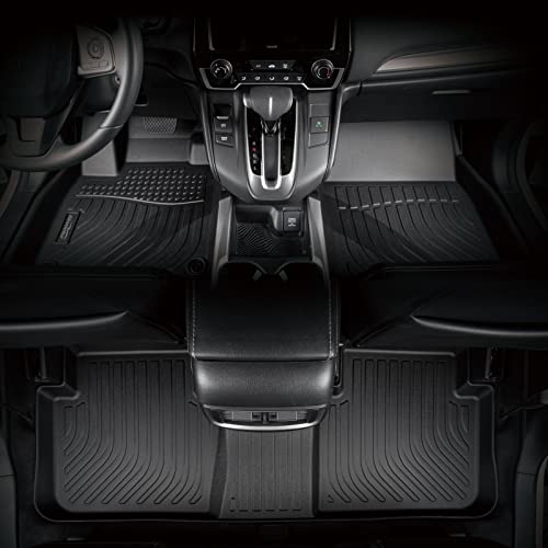 Binmotor-All Weather Car Floor Mats and Cargo Liner Set for Nissan Versa 2020-2025, 2 Rows with Cargo Mat Set, TPE Liners for Versa Accessories Mats Trunk Liner Mat-Black - style: 1) Car Mats for Nissan Versa (2020-2025)
