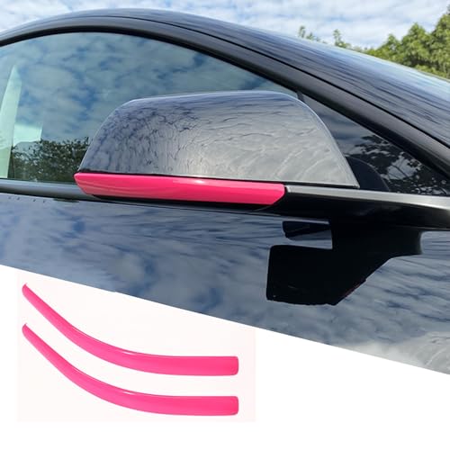 Side Mirror Trim Strip for Tesla Model Y, fit for Tesla Y Exterior Accessories (Purplish red, Model Y) - color: Purplish red, size: Model Y