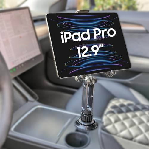 Cellet Cup Holder Tablet Mount, Car Cradle Holder Compatible for All iPad, Pro, Air, Mini Samsung Galaxy Tablet, Amazon Fire Microsoft Surface - style: Tablet Holder Height - 13 in