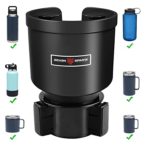 Upgraded Car Cup Holder Expander Adapter with Offset Adjustable Base, Compatible with Yeti 14/24/36/46oz Ramblers, Hydro Flasks 32/40oz, Other Large Bottles Mugs in 3.5"-4.0", 1 Pack - color: Black, size: Large*1