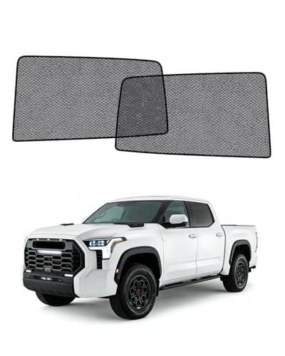 Car Window Shade for Toyota Tundra 2022-Present,2 Pack UV & Glare Protection, Breathable Privacy Screen, Insect & Bug Blocker Magnetic Mesh Side Rear Sun Shades for Baby Camping, Napping & Travel - size: 2PC for Toyota Tundra(2022-Present)