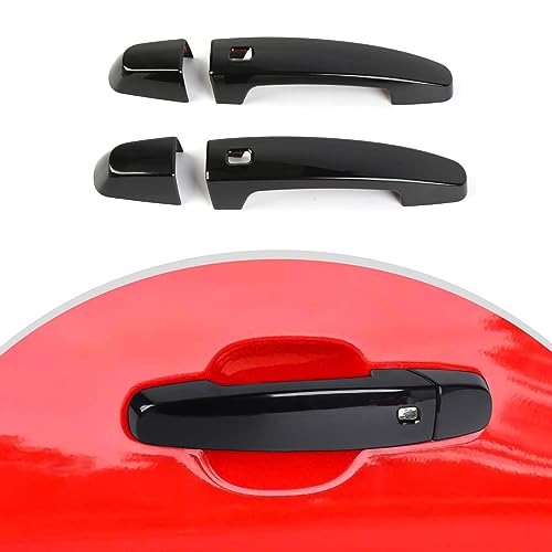 CheroCar Compatible with Camaro Exterior Door Handle Cover Handle Trim Decor Exterior Accessories Compatible with 2016-2023 Chevrolet Camaro, Black… - color: Black
