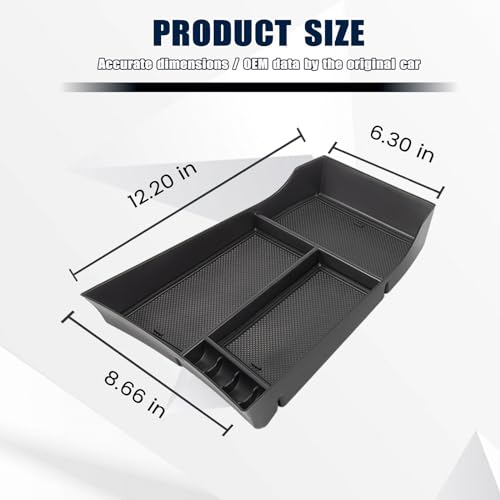 Center Console Organizer Compatible with Nissan Rogue 2021-2025 2026 Armrest Storage Box Insert Tray Interior Secondary Accessories (Lower Center Console Tray) - size: 1PCS Lower Center Console Tray