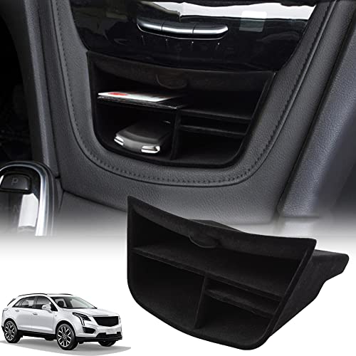 for Cadillac XT5 XT6 accessories Central Console Storage Box Compatible with 2023 2022 2021 2020 2019 2018 2017 2016/ 2023-2020 Insert Flocked Storage Organizer Interior Accessories - color: Central Console Storage Box