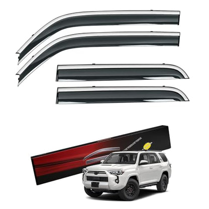 Rain Guards Compatible with Toyota 4Runner 2010-2023 2024 Side Window Deflectors Window Visors Out-Channel Guard Deflector Vent Visor-4pcs - style: Toyota 4Runner 2010-2024