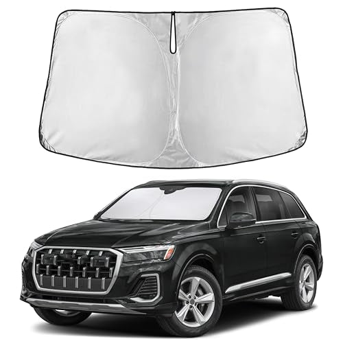 Autovir Windshield Sun Shade Fit for 2016-2024 2025 2026 Audi Q7 Sun Shade, Front Window Sun Visor, UV Protection, Heat Blocker, Foldable Car Accessories - size: For Audi Q7 2016-2026