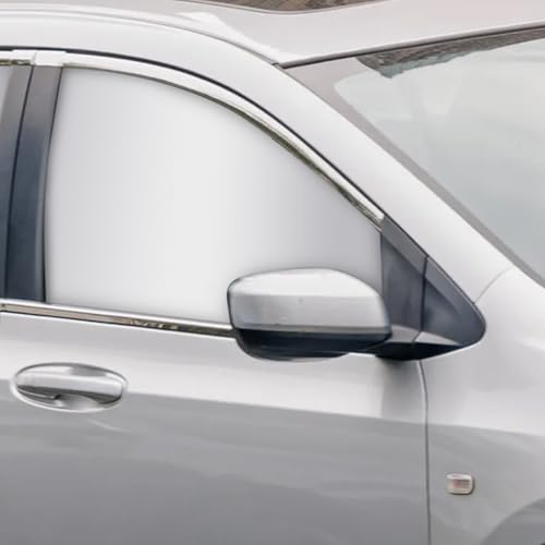 Silver Car Window Sun Shade - Side Thiken Curtain Magnetic 100% Block Light Car Window Covers with Cooler Feeling (Silver, D-Front-2pcs) - size: D-Front-2pcs