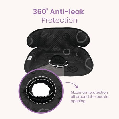 Piddle Pad 2-Pack, Potty Training Car Seat Protector, Toddler Car Seat Cover & Stroller Protector, Machine Washable Waterproof Car Seat, Anti-Slip, Universal Fit (Black) - color: Black