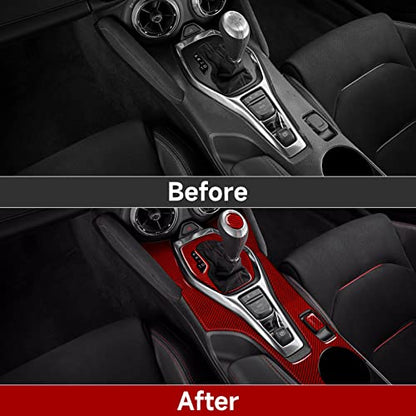 Car Sticker Carbon Fiber Decal Interior Trim Cover for Chevrolet Camaro ZL1 2016 2017 2018 2019 2020 2021 2022 2023 Accessories （Gear Shift Panel） - color: Gear Shift Panel