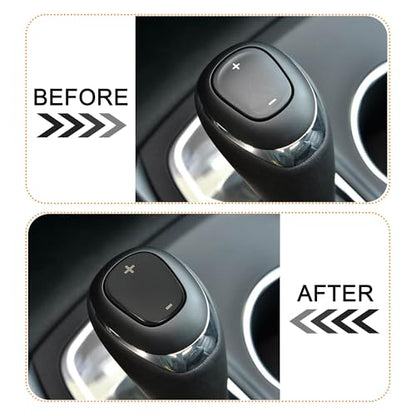 TOMALL Stainless Steel Car Gear Shift Knob Cover Compatible with Chevy Equinox 2018-2020 Shift Panel Trim Gear Lever Cover for Car Interior Car Accessories (Black Titanium) - color: Stainless Gear-Black Titanium