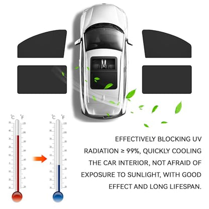 Driver Side Window Sun Shade 2PCS Car Magnetic Window Shades for Baby and Privacy, Car Windows Curtains Covers Front Side Glass 99% UV Protection Magnetic Blackout Windows Cover Tint - size: Blackout for Front