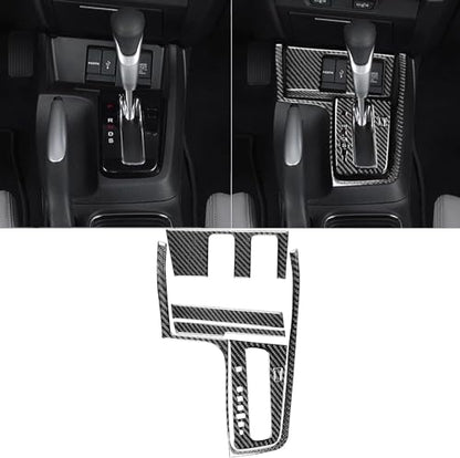Real Carbon Fiber Center Console USB Charging Port Panel Gear Shift Panel Sticker Cover Accessories Compatible with Honda Civic 9 Coupe/Sedan 2013 2014 2015 Black - A - Kit - color: Center Console Usb Charging Port Gear Shift Panel - a - Kit