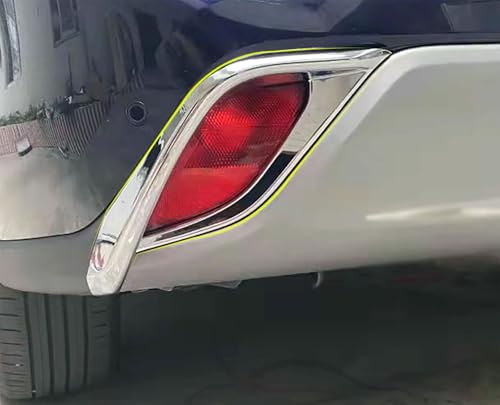 Rear Fog Light Cover Trim Compatible with Toyota Highlander 2026 2025 2024-2022, ABS Durable Exterior Car Accessories, Easy Snap-On Installation 2PCS, Chrome - color: Chrome