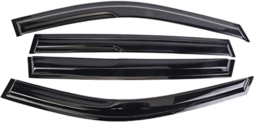 Tape-On Window Visors Deflectors Rain Guards 4 Piece Set ‎Compatible with 2006-2012 Toyota Rav4 - size: 2006-2012 Toyota Rav4