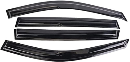 Tape-On Window Visors Deflectors Rain Guards 4 Piece Set ‎Compatible with 2006-2012 Toyota Rav4 - size: 2006-2012 Toyota Rav4
