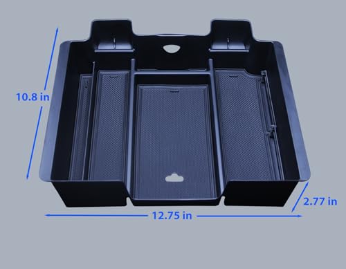 Zxiaochun Center Console Armrest Box Organizer Tray for 2019-2022 Chevy Silverado/GMC Sierra 1500 and 2020-2023 Silverado/Sierra 2500/3500 HD Accessories (Full Console w/Bucket Seats ONLY) Black Trim - color: Black Trim