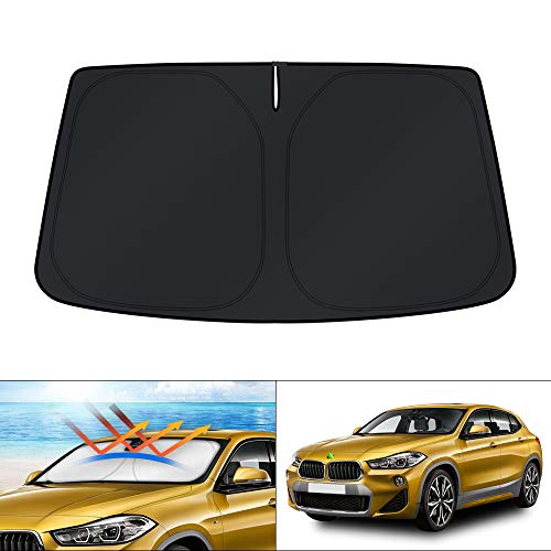 KUST Windshield Sun Shade for 2018-2023 BMW X2 F39 Accessories Custom Fit Sunshade Window Sun Visor Protector Foldable Blocks UV Rays Keep Your Car Cooler - size: For | BMW X2 2018-2023