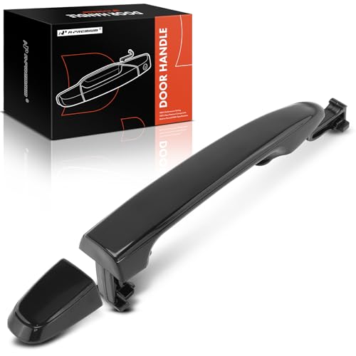 A-Premium Rear Driver or Passenger Exterior Sliding Door Handle Compatible with Toyota Sienna 2004-2010, Smooth Black, Replace# 6921308020PFM, 6922708040 - style: Rear Left or Right