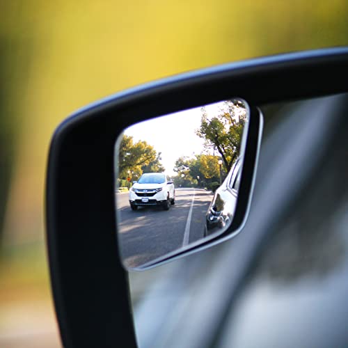 "Rhombus 4000" Car Blind Spot Mirror by Safe View Company - Change Lanes w Confidence, Frameless HD Convex Glass, Seamlessly Contours to Rear View Side Mirrors, Peel & Stick (2Pack) - size: Rhombu-saurus