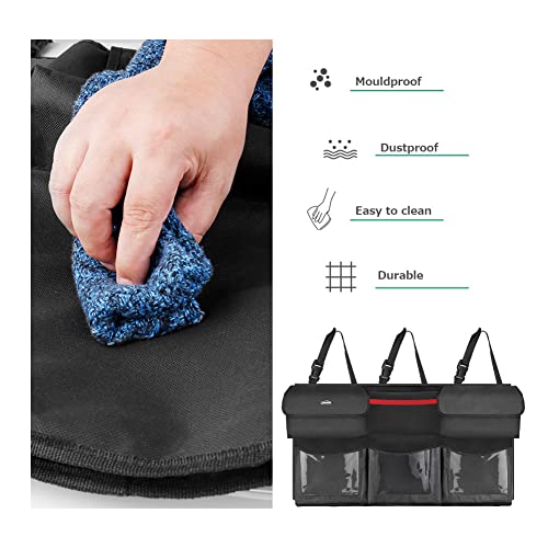 Oasser Trunk Organizer for Car, Hanging Car Organizer with 6 Large Pockets 3 Adjustable Straps 43.3x19 Inch - size: Regular-43.3x19in