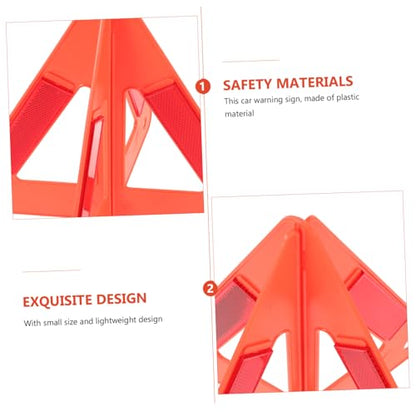 ULTECHNOVO 2sets Reflective Safety Triangles for Car Roadside Emergency Warning Signs High Visibility Compact Storage for Vehicles