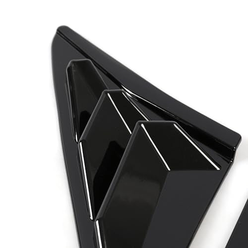 YINGTUU for Honda Civic Accessories 10th Gen 2016-2021 Window Louvers Racing Style Triangular Window Glass Blinds Hatchback Glossy Black - color: Rear Side Window Louvers for Hatchback-black