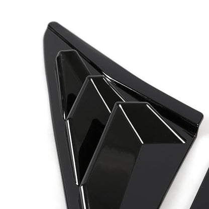 YINGTUU for Honda Civic Accessories 10th Gen 2016-2021 Window Louvers Racing Style Triangular Window Glass Blinds Hatchback Glossy Black - color: Rear Side Window Louvers for Hatchback-black