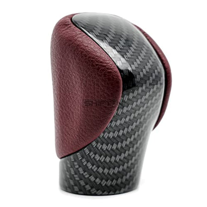 Gear Shift Knob Shifter for Lexus ES GS GX is NX RC RX 200t 300 350 3450h 450hL 350L (Rioja Red Rose/Carbon Fiber Pattern) - color: Rioja Red Rose / Carbon Fiber Pattern