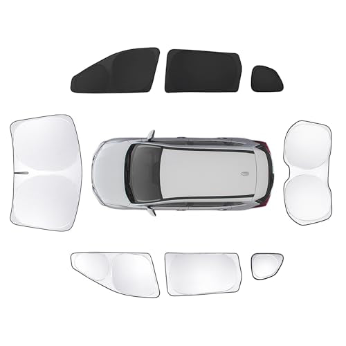 8pcs Car Window Shades for Nissan Rogue 2014-2020 Accessories,Windshield Side Rear Full Sunshade,Sun Visor UV Blocking, Privacy Protection for Camping Outdoor(Not Sport&2021 3rd Gen.T33) - size: for Rogue2014-2020