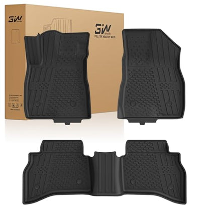 3W Floor Mats for Chevrolet Trailblazer 2021-2025 2026 (AWD Only) ，TPE All Weather Floor Liners Custom Fit Chevy Trailblazer Accessories 1st and 2nd Row Durable Black - size: Chevy Trailblazer 2021-2026 Floor Mats