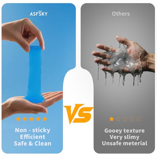 ASFSKY Car Cleaning Gel (Blue,Blueberry) Cleaning Putty Universal Dust Cleaning Car Interior Cleaner Keyboard Dust Remover Car Slime Gifts for Men Women Girl（1 Pack） - color: blue