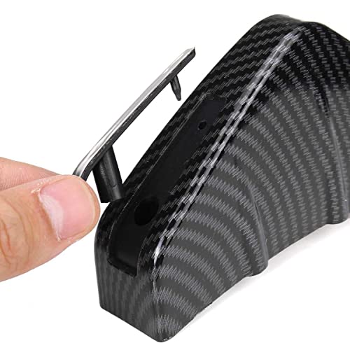 4pcs Car Rear Lower Bumper Wing Lip Diffuser, Anti-Crash Accessories Spoiler Shark Fin Protector, Rear Bumper Splitter Lip Wing with Screw, Universal Auto Decoration for Car SUV Truck - style: Carbon Fiber