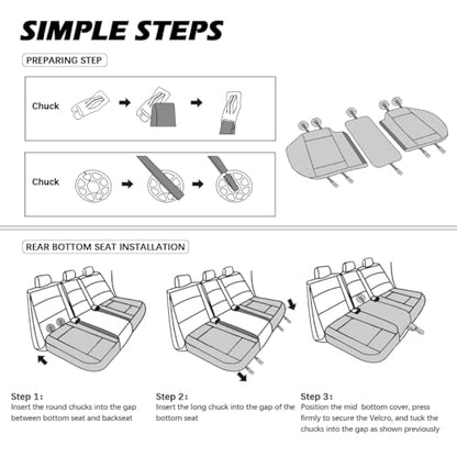 Rear Bottom Seat Cover for Cars, 1-Pack Luxury Faux Leather Back Bench Car Bottom Seat Cover Auto Seat Cushion, Anti-Slip, Waterproof, Universal Fit, Beige - color: Rear Seat - Beige