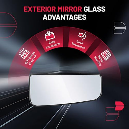 BDFHYK Mirror Glass Compatible with 2015-2021 F-150, 2017-2022 F-250 F-350 Super Duty Side View Exterior Mirror with Backing Plate, Replaces FL3Z17K707J, Heated (Right Lower Side) - size: Right Passenger Side, style: 2015-2021 F-150