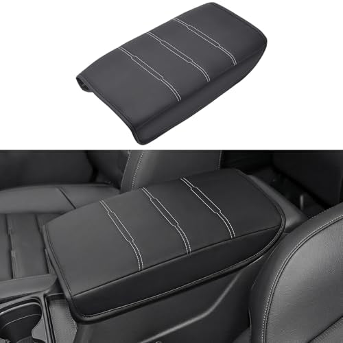 Center Console Cover for Honda CRV 2026 2025 2024 2023, Upgraded PU Leather Thick & Soft Armrest Cover for CRV 2023-2026 (Gray Stitching) - color: Gray Stitching